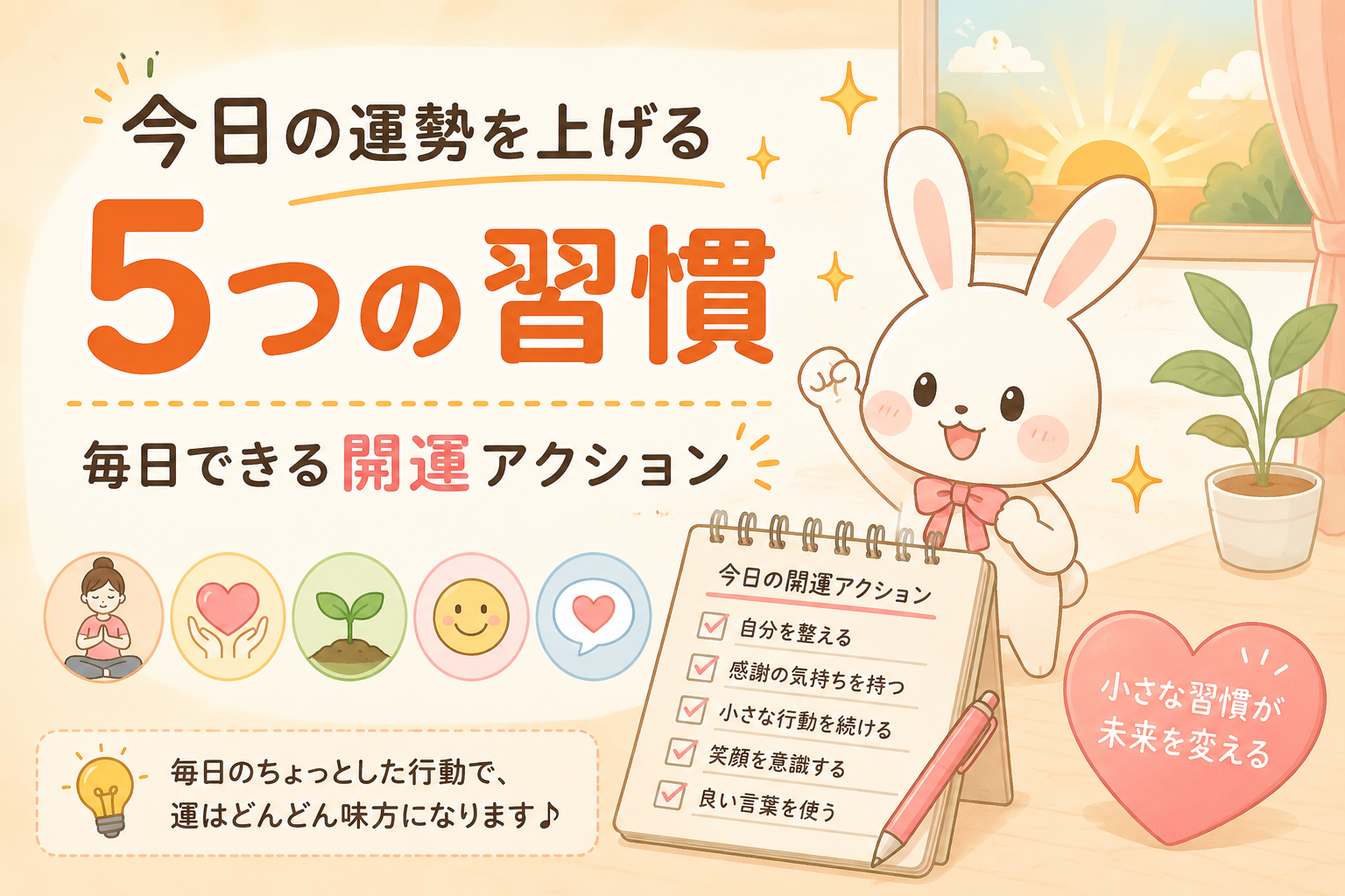 今日の運勢を上げる5つの習慣