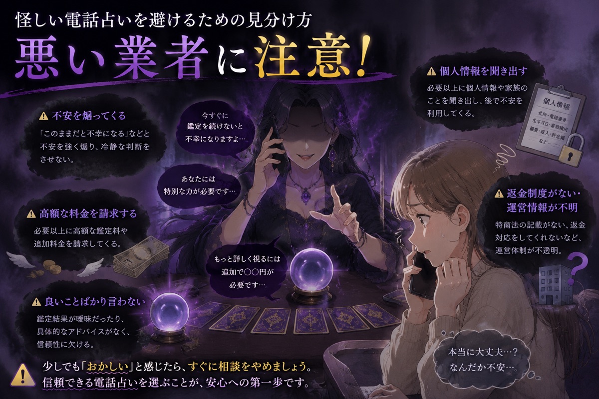 怪しい電話占いを避けるための見分け方