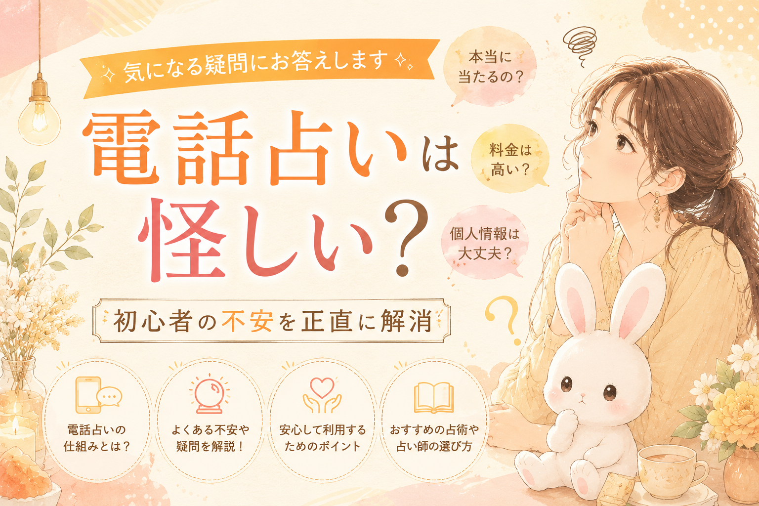電話占いは怪しい？初心者の不安を正直に解消