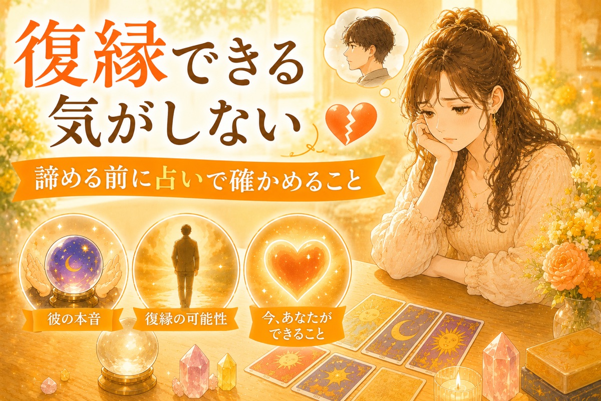 復縁できる気がしない｜諦める前に占いで確かめること