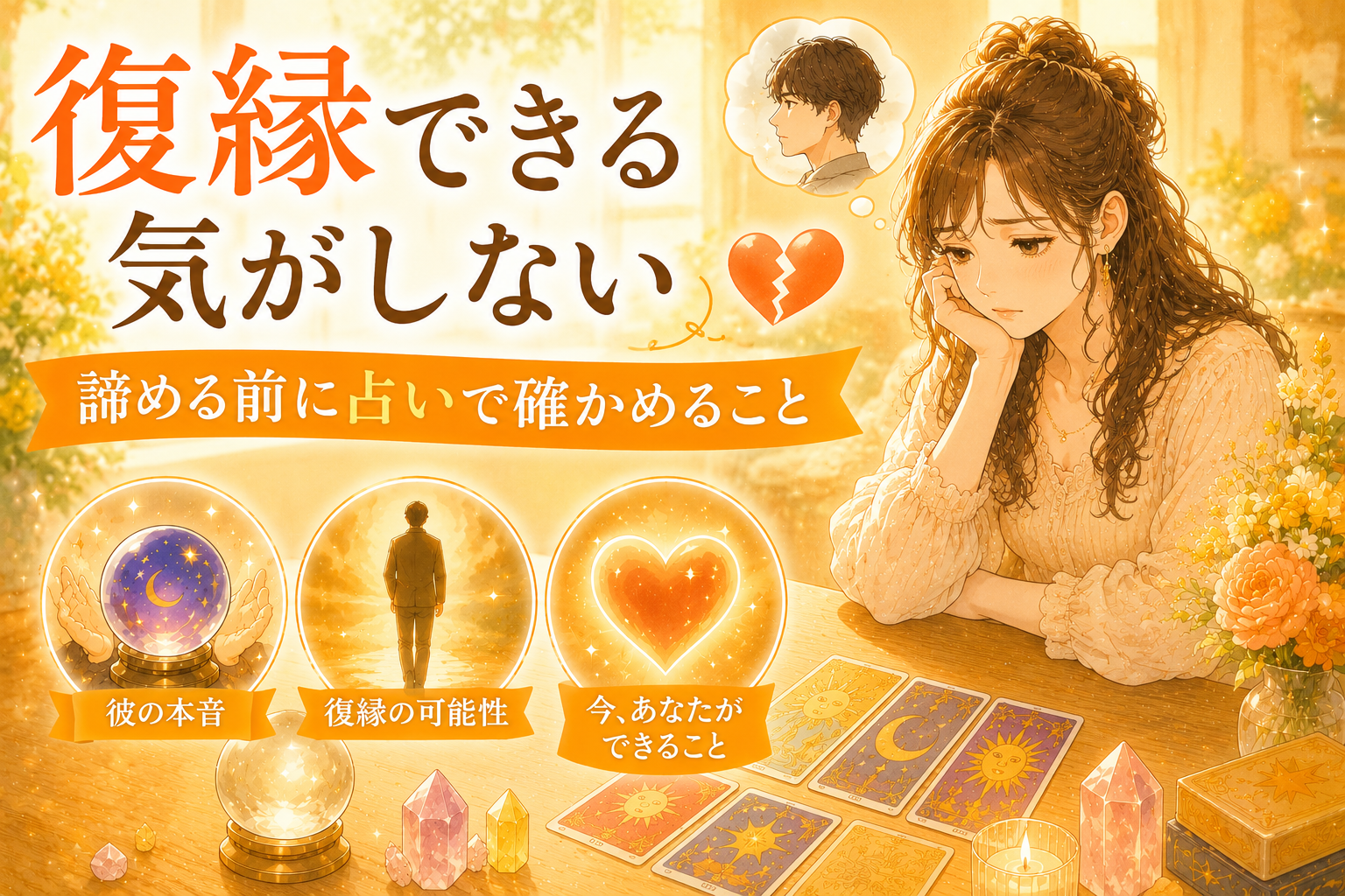 復縁できる気がしない｜諦める前に占いで確かめること