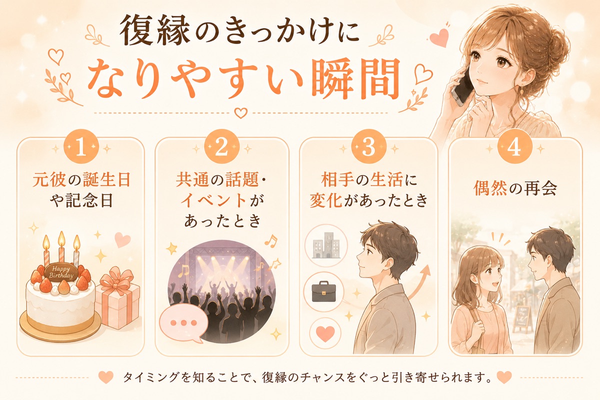 復縁のきっかけになりやすい瞬間