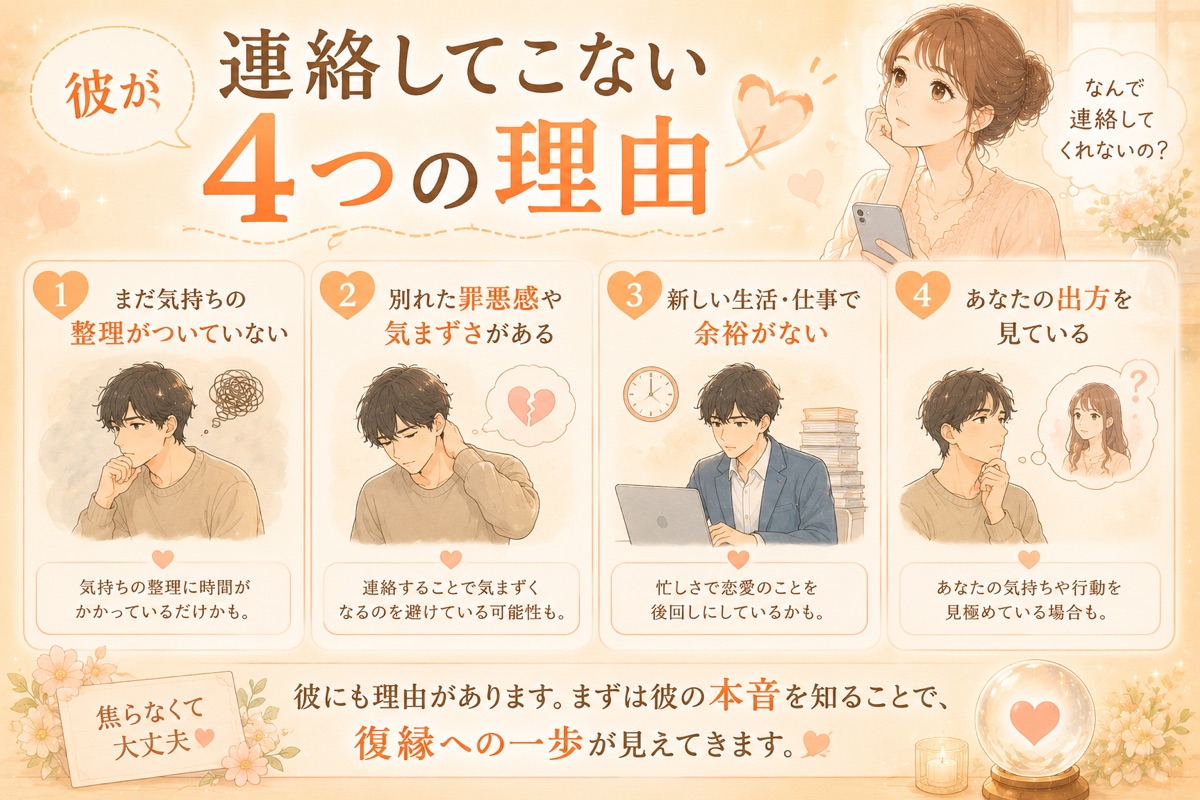 彼が連絡してこない4つの理由