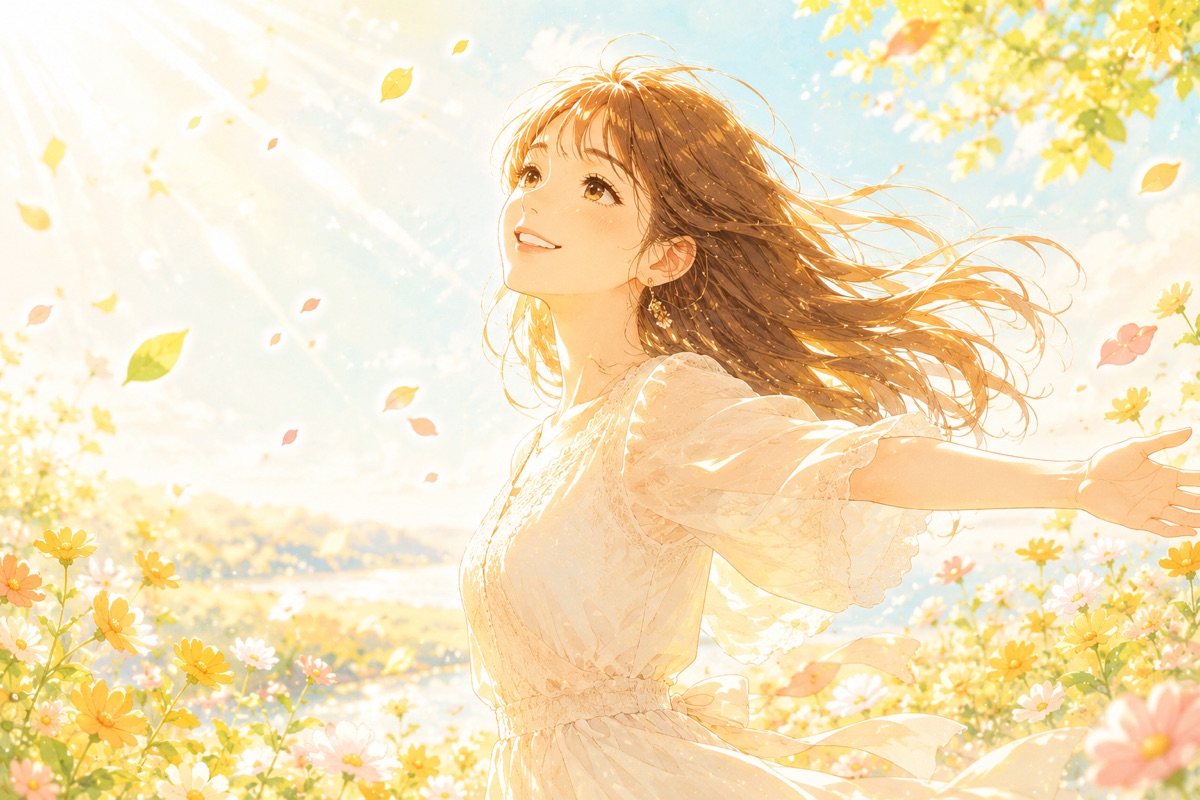前兆を感じて前向きになる女性