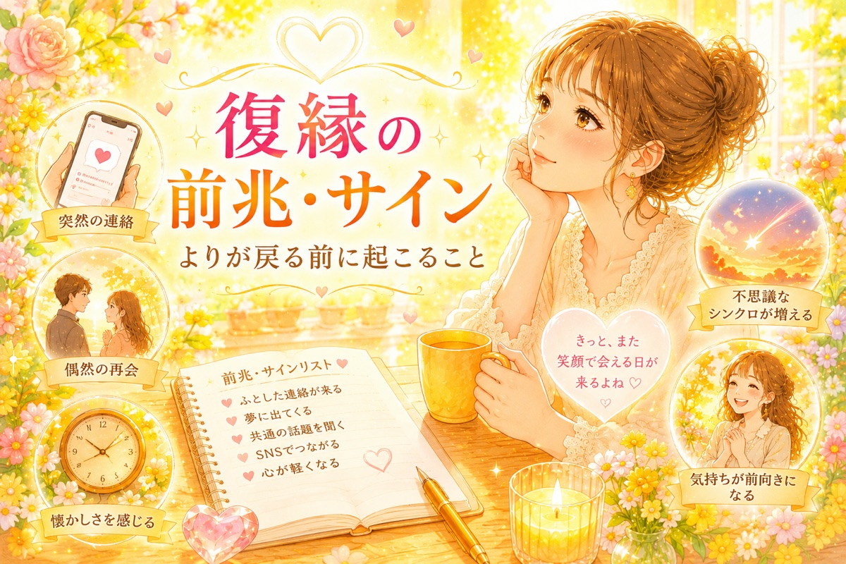 復縁の前兆・サイン｜よりが戻る前に起こること