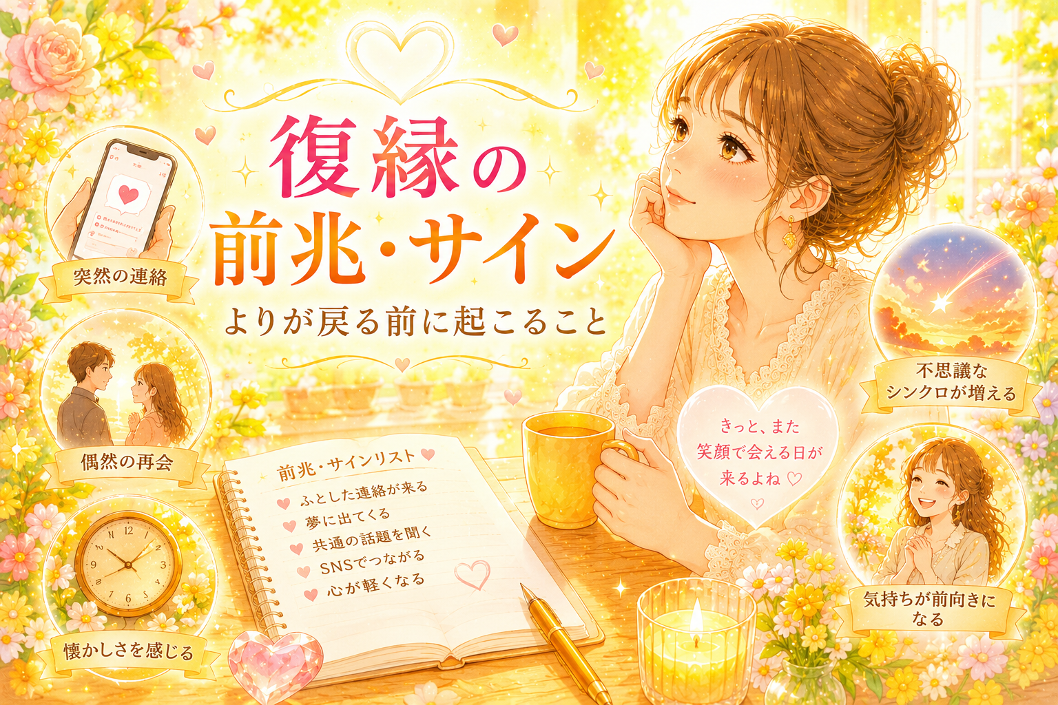 復縁の前兆・サイン｜よりが戻る前に起こること