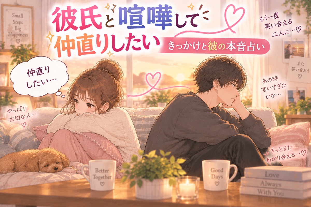 彼氏と喧嘩して仲直りしたい｜きっかけと彼の本音占い