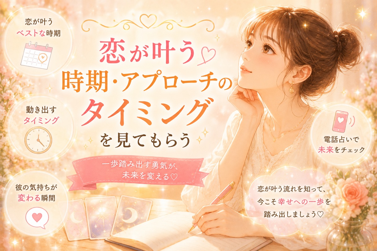 恋が叶う時期・アプローチのタイミングを占いで見てもらう