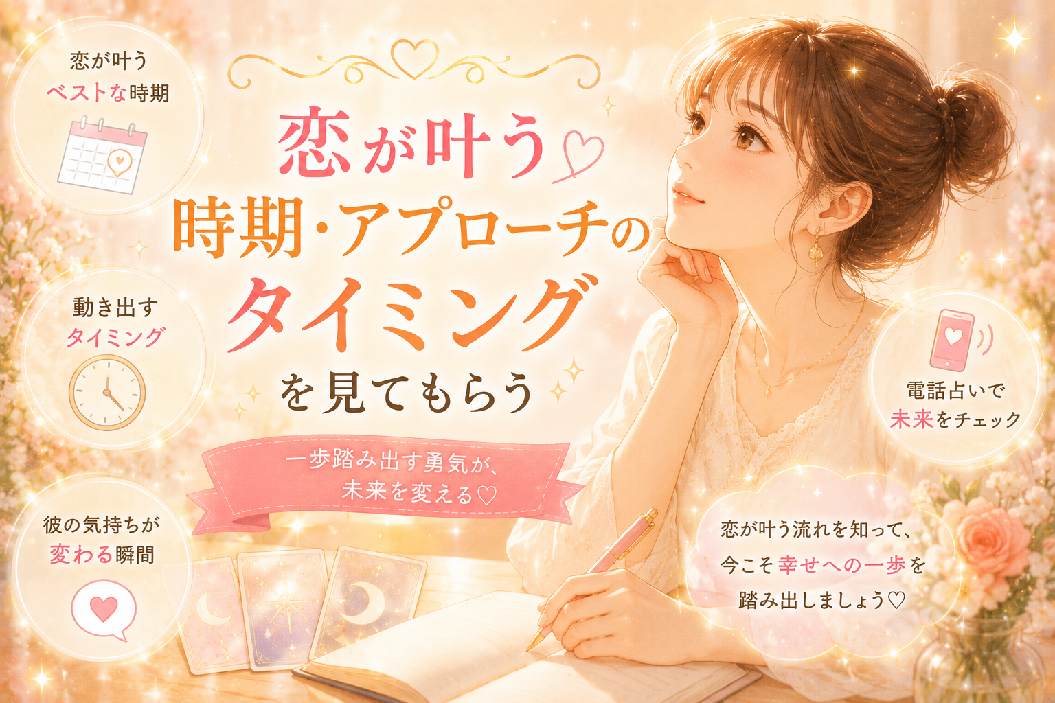 恋が叶う時期・アプローチのタイミングを占いで見てもらう