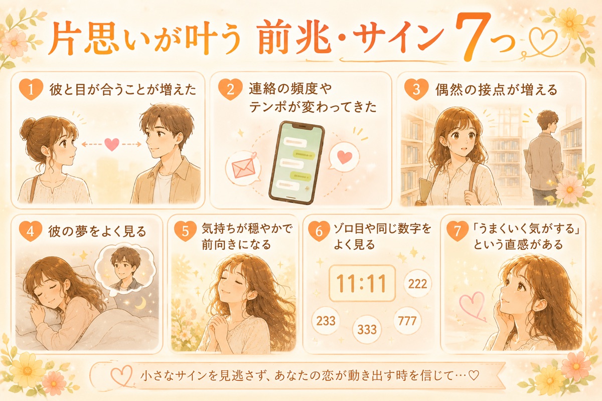 片思いが叶う前兆・サイン7つ