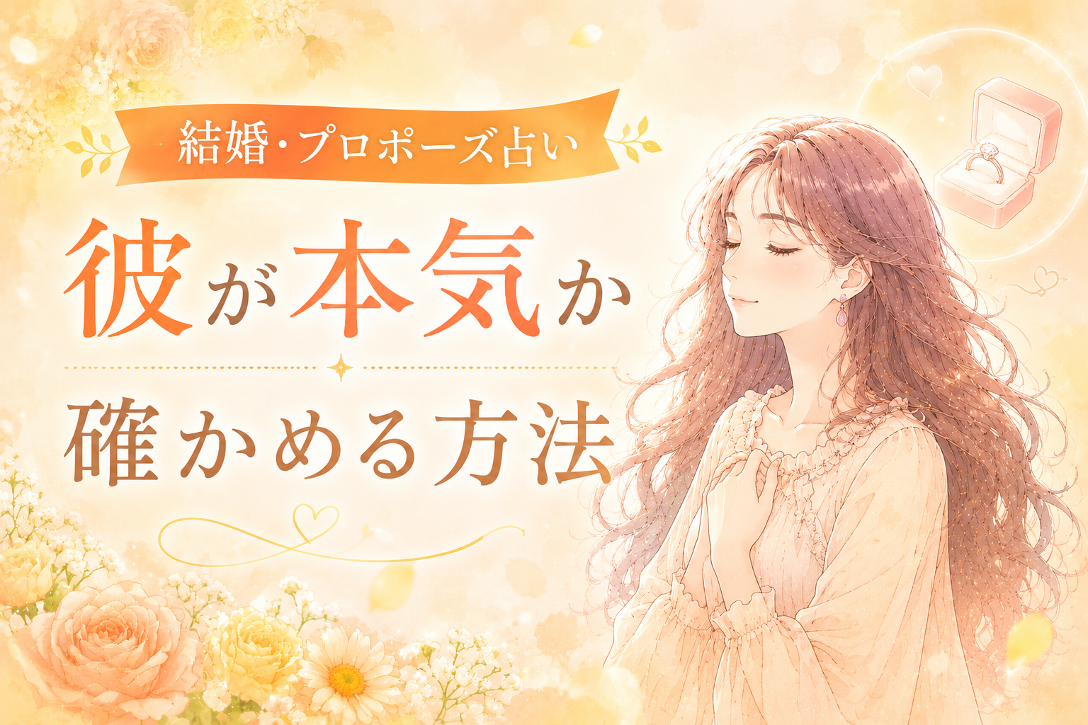 結婚・プロポーズ占い｜彼が本気か確かめる方法