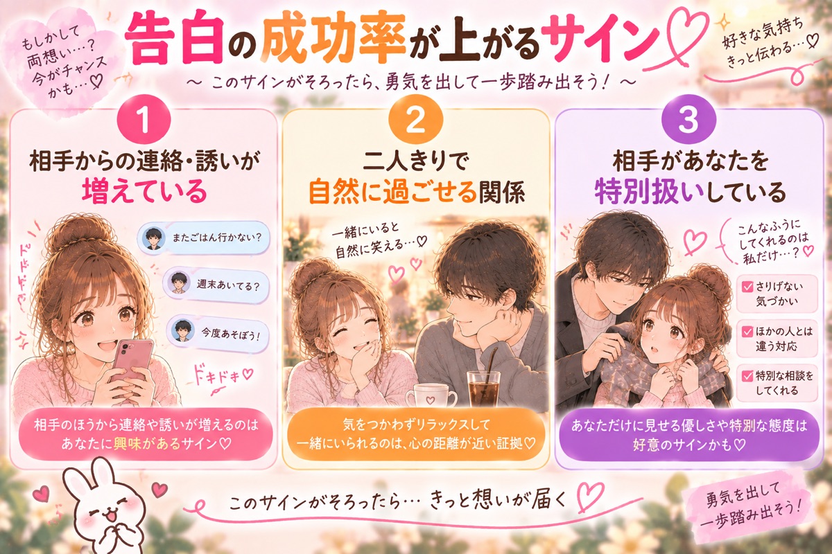 告白の成功率が上がるサイン