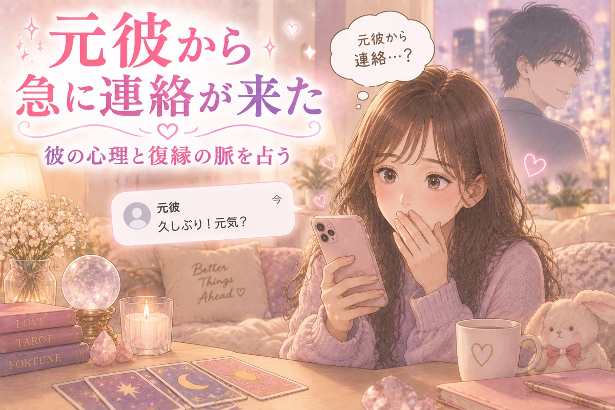 元彼から急に連絡が来た｜彼の心理と復縁の脈を占う