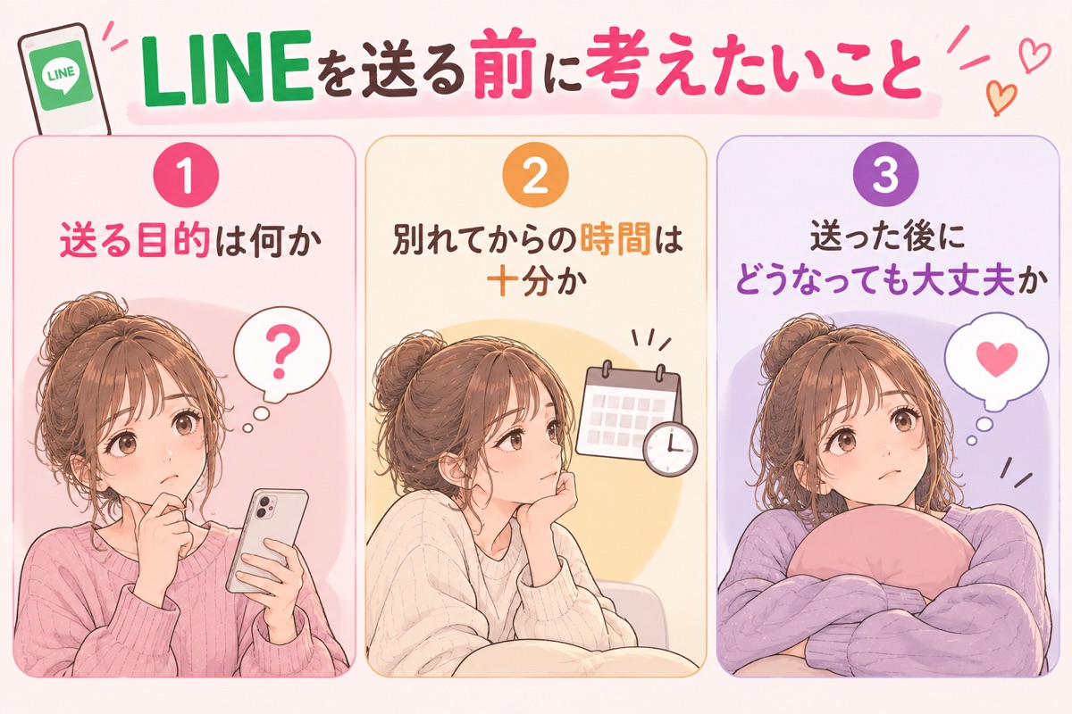元彼にLINEを送る前に考えたいこと