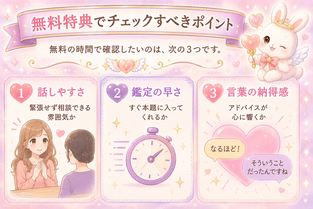 無料特典でチェックすべきポイント