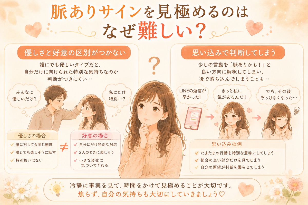 脈ありサインを見極めるのはなぜ難しい？