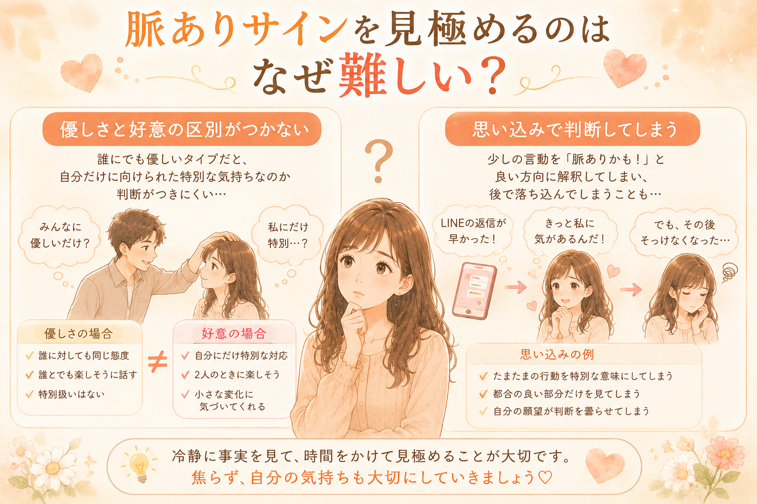 脈ありサインを見極めるのはなぜ難しい？