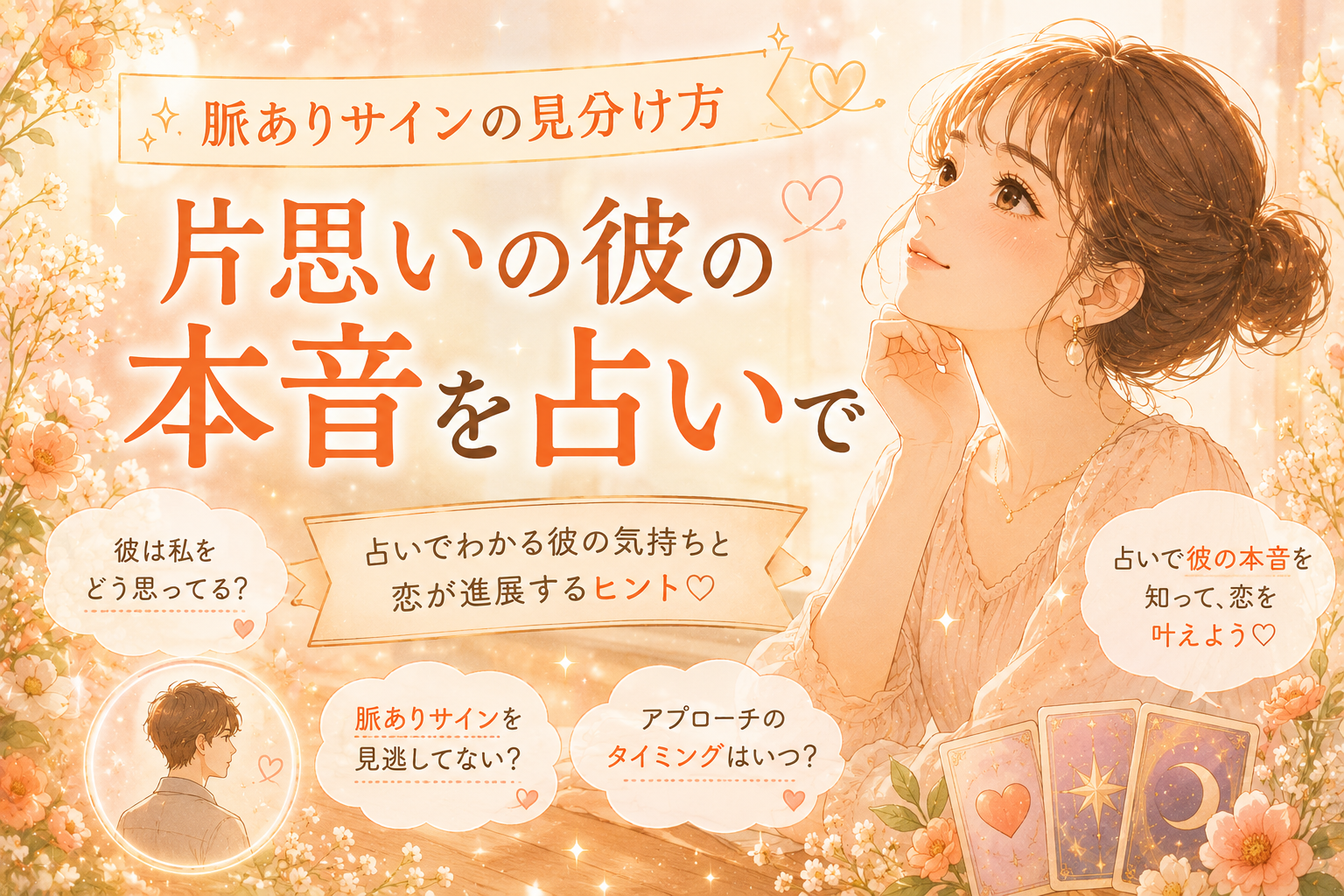 脈ありサインの見分け方｜片思いの彼の本音を占いで
