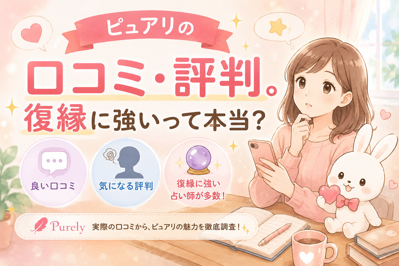 ピュアリの口コミ・評判｜復縁に強いって本当？