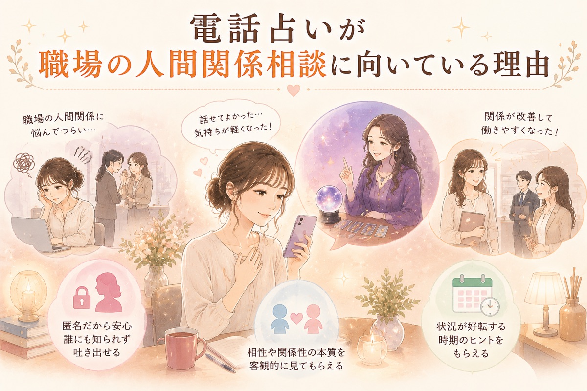 電話占いが職場の人間関係相談に向いている理由