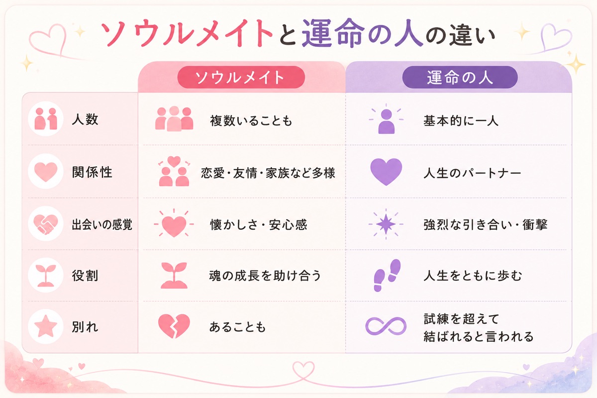 ソウルメイトと運命の人の違い