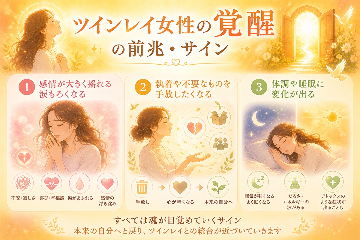 ツインレイ女性の覚醒の前兆・サイン