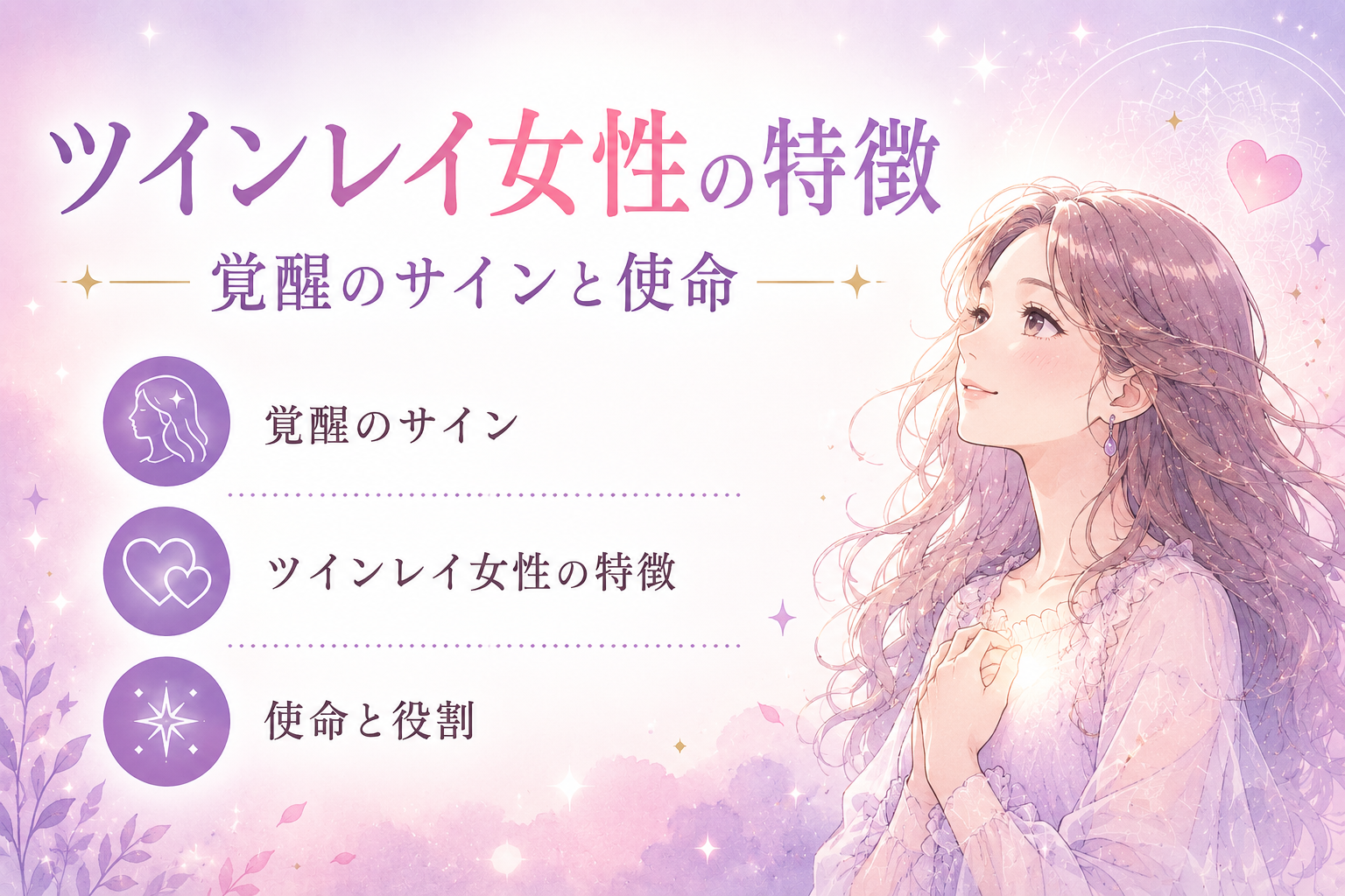 ツインレイ女性の特徴｜覚醒のサインと使命
