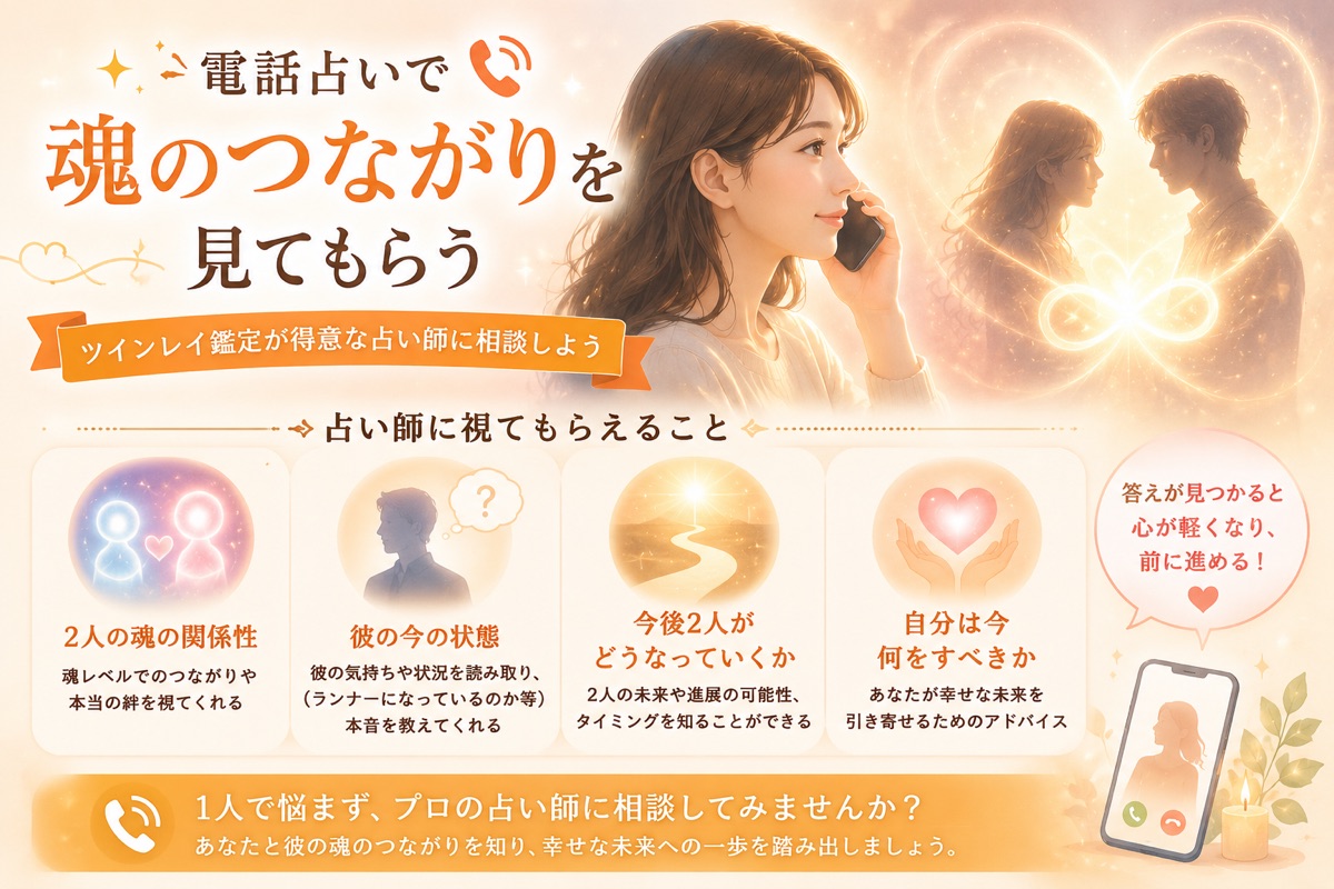 電話占いで魂のつながりを見てもらう