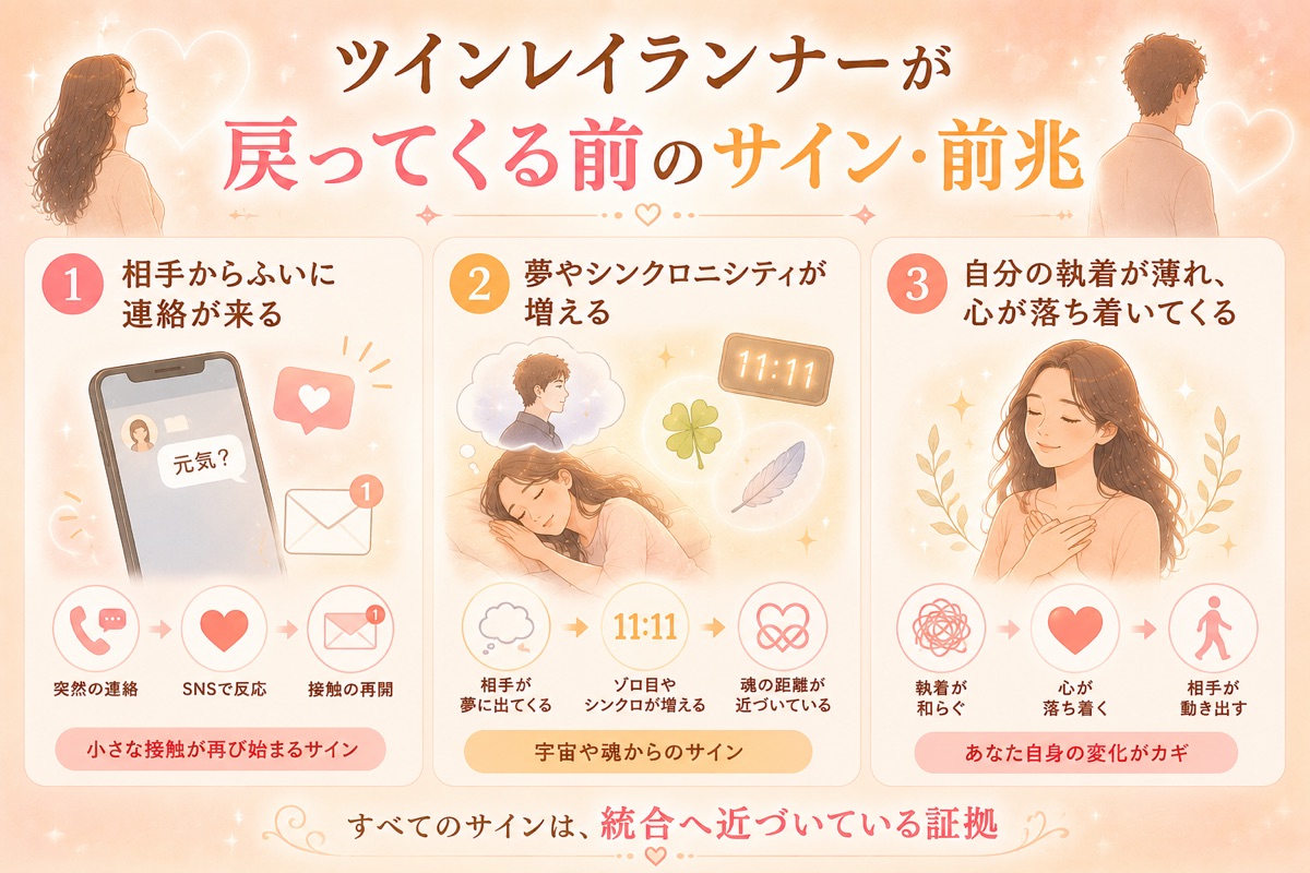 ツインレイランナーが戻ってくる前のサイン