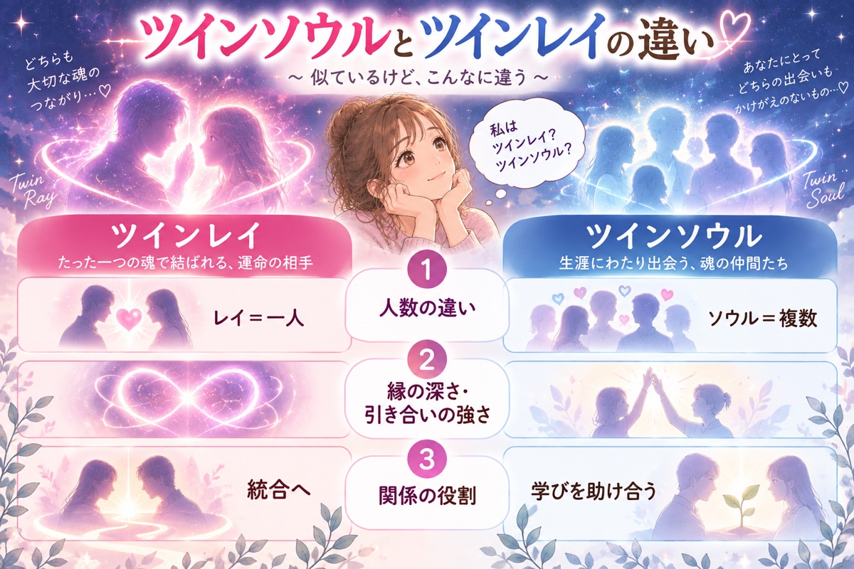 ツインソウルとツインレイの違い